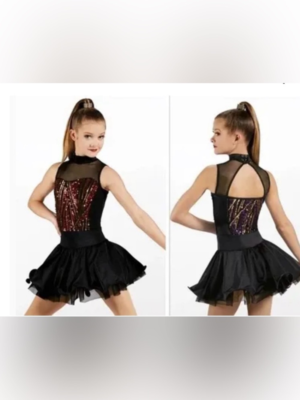 Weissman Showtime Black Sequin Dance Costume for Kids